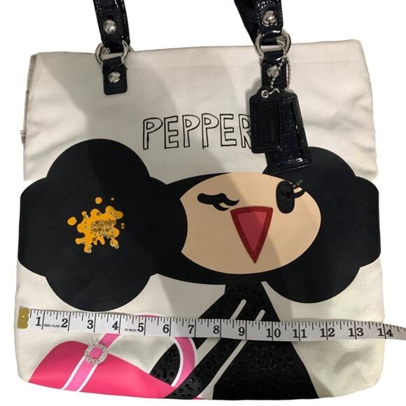 Coach Special Limited Edition Rare Poppy Pepper Slim Tote 2010 - Picture 11 of 11